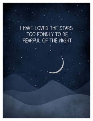 loved the stars too fondly quote art print, Universe Print, Astronomy ...