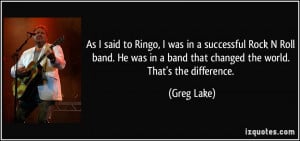 Ringo Was Successful Rock...