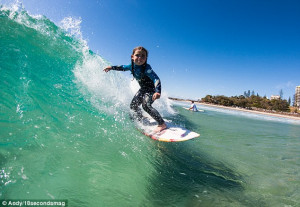 The fearless girl has already gained multiple surfing sponsors and has ...