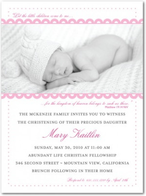 Verse Photo Baptism Invitations - Baptism, Christening Invitations ...