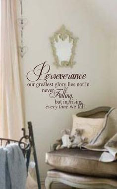 Perseverance Inspirational Family Vinyl Wall Lettering Decal. $19.99 ...