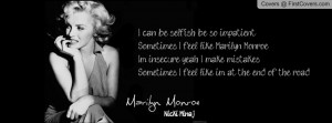 about marilyn monroe quote facebook covers