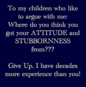 Children attitude & stuburness
