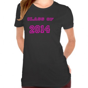 Class of 2014 Pink Customized Graduation Template T Shirt