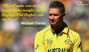 ... Clarke dedicates Australia’s fifth World Cup win to Phil Hughes