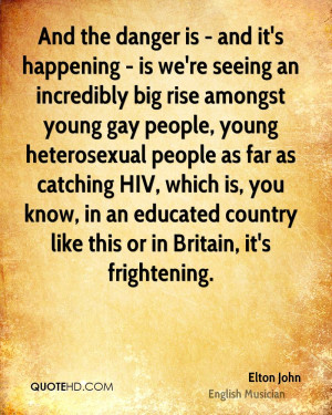 an incredibly big rise amongst young gay people, young heterosexual ...