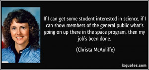 More Christa McAuliffe Quotes