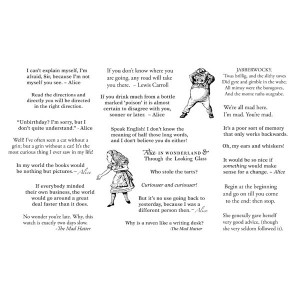 Tweety Jill Alice in Wonderland Famous Quotes Rubber Stamp Collection