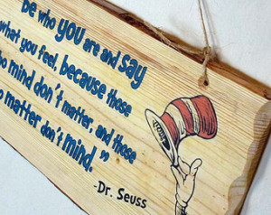 Dr. Seuss Quote, Wall Hanging, Wood Sign, Plaque, Saying, Gift ...