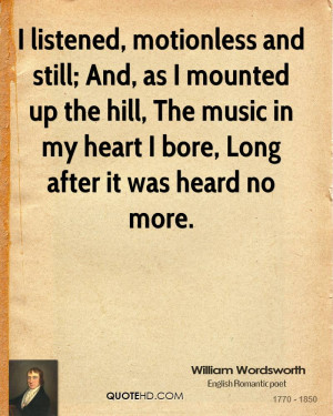 William Wordsworth Music Quotes