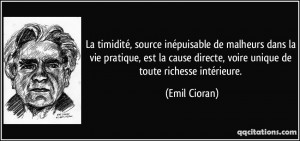 La timidité, source inépuisable de malheurs dans la vie pratique ...
