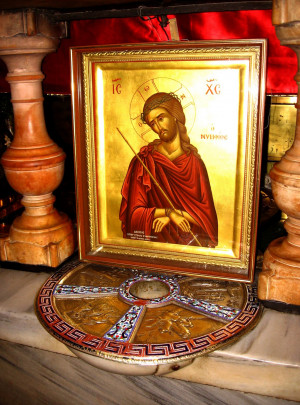 Icon of Christ the Bridegroom atop Calvary