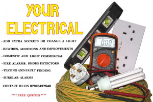 YOUR ELECTRICAL.....for free quotes call Alex on 0790 349 7548 ...