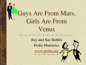 Men Are From Mars, Women Are From Venus - PowerPoint by johnjorg