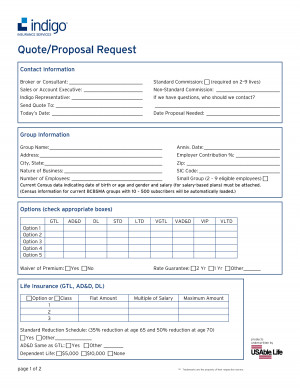 Insurance Quote Proposal