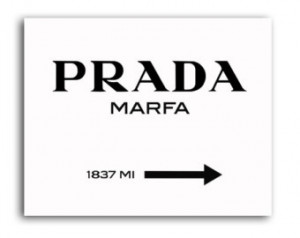 Prada Marfa Big size insp rired Print 40 x 30 in Poster, Black & White ...
