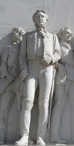 William B. Travis statue in Dallas, Texas' 