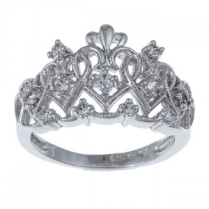 sterling silver tiara ring