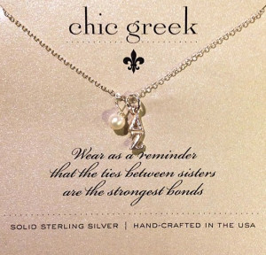 Delta Zeta Jewelry - Lavaliere & Pearl Necklace