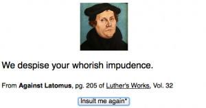 Lutheran Insulter