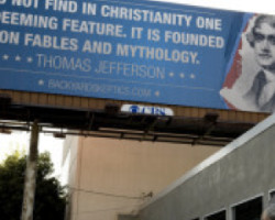 Anti-Christian Billboard Falsely Quotes Thomas Jefferson