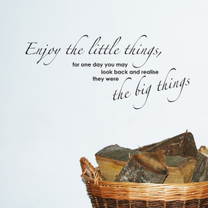 Details about ENJOY THE LITTLE THINGS Wall Quotes Words Wall Sticker ...