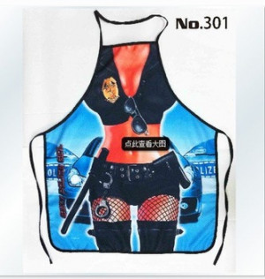 ... Christmas Creative Women Police Sexy Apron Best Gift For Your