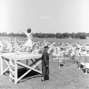 WACS Women's Army Auxiliary Corps doing calisthenics. : News Photo