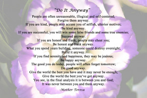Do It Anyway: Words of Wisdom from Mother Teresa