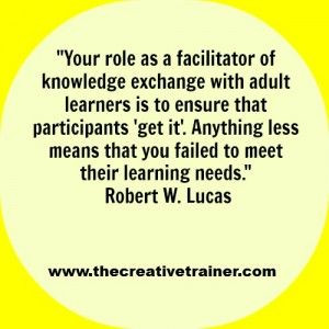 Adult Learning Quote - Robert W. Lucas: Training, Learning ...
