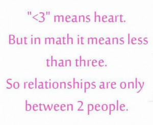 love is just between two people...