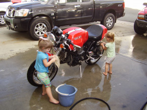 washing my bike from now on attached thumbnails