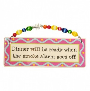 Rectangle Humor Plaque-Smoke Alarm