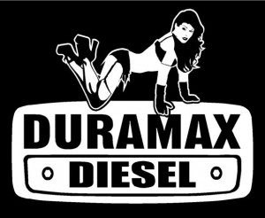 Funny Duramax Sayings Duramax with girl 1 decal
