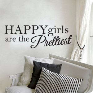 Audrey Hepburn Happy Girls Are The Prettiest Quote Wall Decal 10
