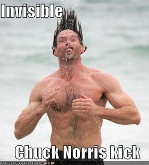 Invisible chuck norris kick