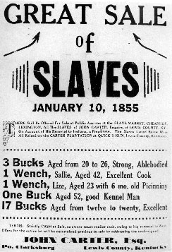 Slaves for sale.