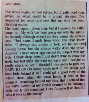 Dear Abby funny letter from a husband – funny picture at PMSLweb.com