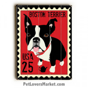 Boston Terrier Postage Stamp