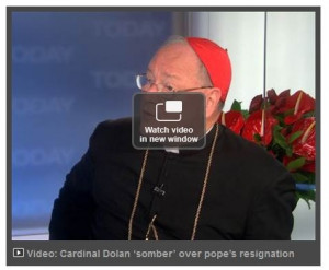 Cardinal Timothy Dolan interview on The Today Show (includes video)