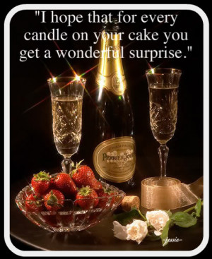 ... candle on your cake you get a wonderful surprise ~ Birthday Quote