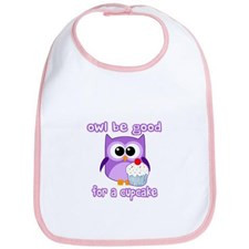 Cute! Owl Be Good for a Cupcake Bib for