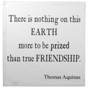 Vintage Aquinas Friendship Inspirational Quote Cloth Napkin