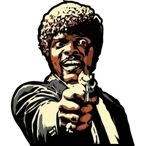 funny poster of samuel l jackson as jules from pulp fiction say yolo ...