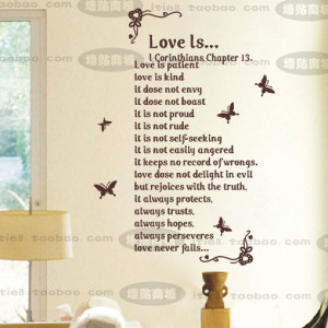 free-shipping-70-100cm-Modren-Romantic-Word-Quote-Wall-Decal-Sticker ...