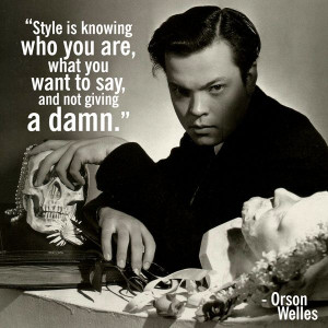 Orson Welles tells it like it is.