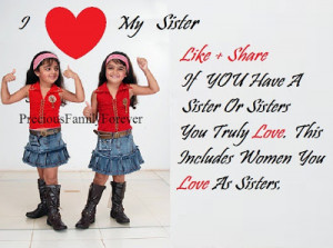 Like + share if you have a sister you truly love.