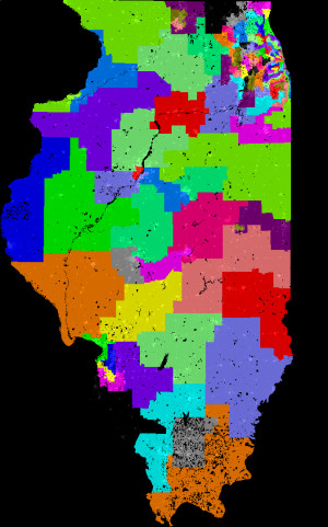 Illinois House Representatives Districts Map