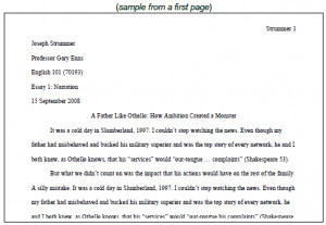 Mla Letter Format Sample