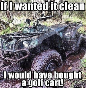 If I wanted clean, I'd get a golf cart!